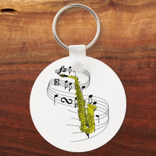 Saxofone Sleutelhanger (Voorkant)
