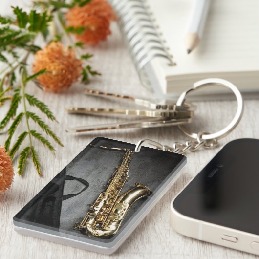 Saxofone Sleutelhanger (Voorkant Rechts)
