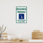 Saxofone-spelers parkeren poster (Keuken)