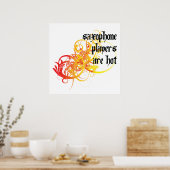 Saxofone-spelers zijn warm poster (Keuken)