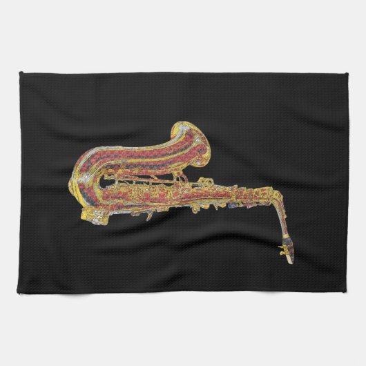 Saxofone Theedoek (Horizontaal)