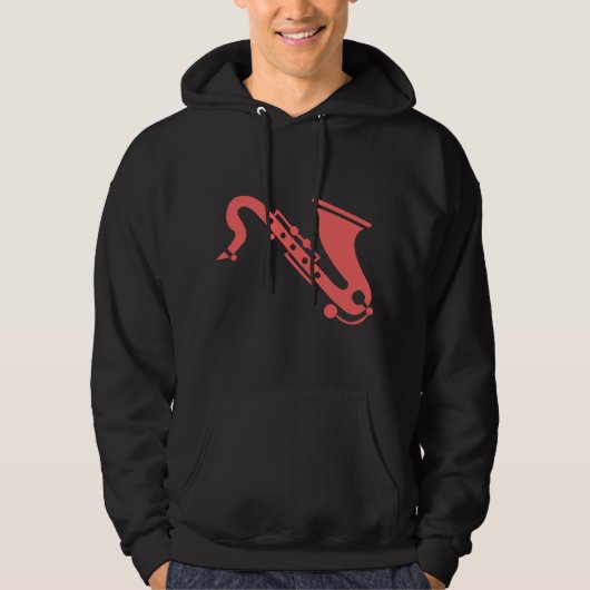 Saxofone - Tropisch Roze Hoodie (Voorkant)