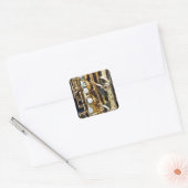 Saxofone Vierkante Sticker (Envelop)