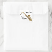 Saxofone Vierkante Sticker (Tas)