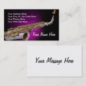 Saxofone-Visitekaartjes Visitekaartje (Voorkant / Achterkant)