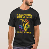 Saxofone voor mannen - instrument voor de behandel t-shirt (Voorkant)