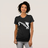 Saxofone - wit t-shirt (Voorkant volledig)