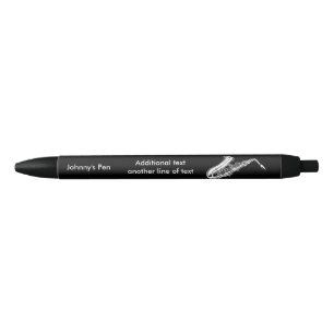 Saxofone Zwarte Inkt Pen