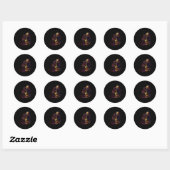Saxofonist Abstract Art Jazz Music Lover Fan Ronde Sticker (Vel)