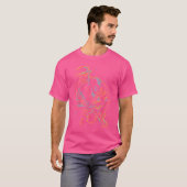 Saxofonist Abstracte kunst T-shirt (Voorkant volledig)
