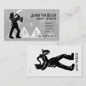 Saxofonist Black Silhouette Visitekaartje (Voorkant / Achterkant)
