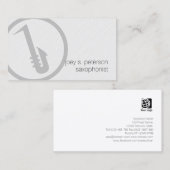 Saxofonist Bold Saxophone Icon Music Visitekaartje (Voorkant / Achterkant)