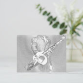 saxofonist briefkaart (Staand voorkant)