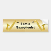 Saxofonist Bumpersticker (Voorkant)