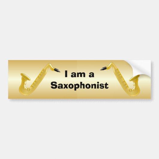 Saxofonist Bumpersticker (Voorkant)