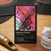 Saxofonist - Coole Abstracte Tekening - QR Code Visitekaartje