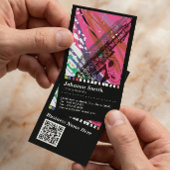 Saxofonist - Coole Abstracte Tekening - QR Code Visitekaartje