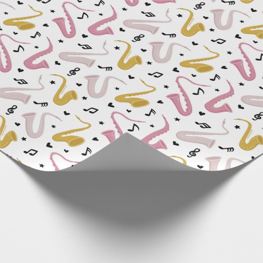 Saxofonist en muzikant Jazz Cadeaupapier (Hoek)