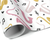 Saxofonist en muzikant Jazz Cadeaupapier (Rol Hoek)