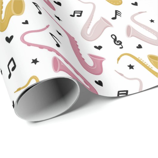 Saxofonist en muzikant Jazz Cadeaupapier (Rol Hoek)