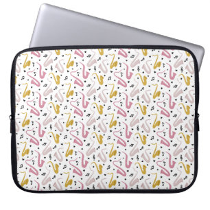 Saxofonist en muzikant Jazz Laptop Sleeve