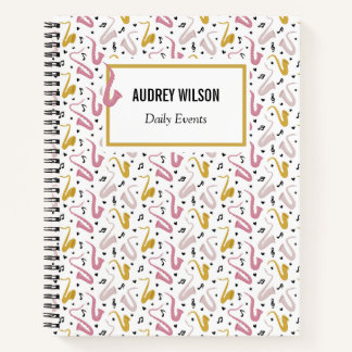 Saxofonist en muzikant Jazz Notitieboek