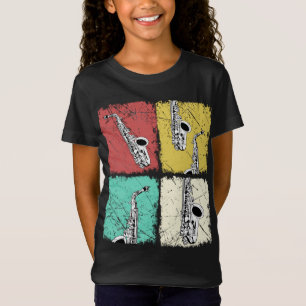 Saxofonist Gift Mannen Vrouwen Jazz Music Saxophon T-shirt