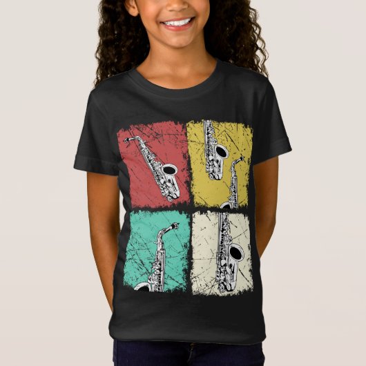 Saxofonist Gift Mannen Vrouwen Jazz Music Saxophon T-shirt (Voorkant)