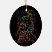 Saxofonist Jazz Muzikant Idee Saxofoon Muziekspel Keramisch Ornament (Rechts)