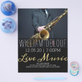 Saxofonist Live Music Saxophone Concert Flyer (Enkel)