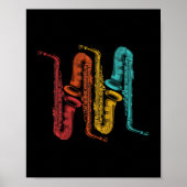 Saxofonist Marching Band Muzikant Gift Saxofoon Poster (Voorkant)