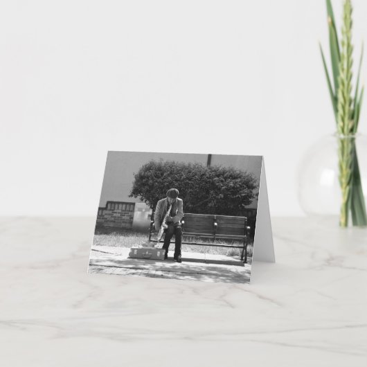 Saxofonist Note Kaart (Voorkant)