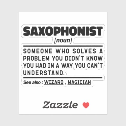 Saxofonist Noun Saxofoonspeler Specialist Cool Sticker (Vel)