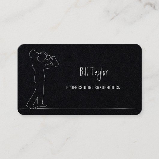 Saxofonist Premium Visitekaartje (Voorkant)