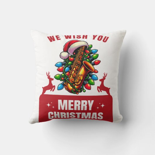 Saxofonist Saxofonist Sax Kussen (Achterkant)