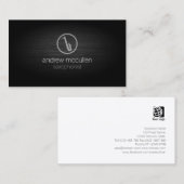 Saxofonist Saxofoon Icon Brushed Metal Music Visitekaartje (Voorkant / Achterkant)