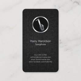 Saxofonist Saxofoon Icon Grunge Business Card Visitekaartje