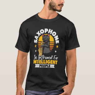 Saxofonist Saxophone, het instrument voor intellec T-shirt