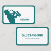 Saxofonist te huur visitekaartje (Voorkant / Achterkant)