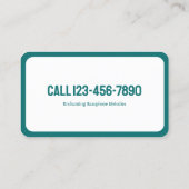 Saxofonist te huur visitekaartje (Achterkant)