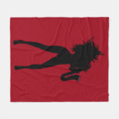 Saxofonist Vrouw Fleece Deken Custom Kleur (Voorkant (Horizontaal))