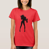 Saxofonist Vrouw T-shirt (Voorkant)