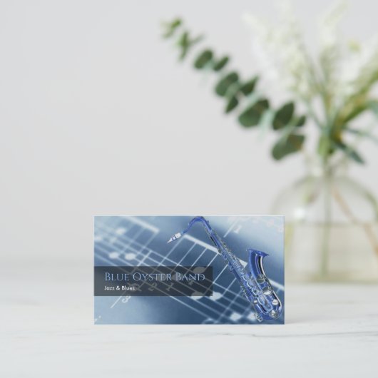 Saxofonistisch Visitekaartje (Staand voorkant)