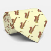 Saxofonpatroon Stropdas (Opgerold)