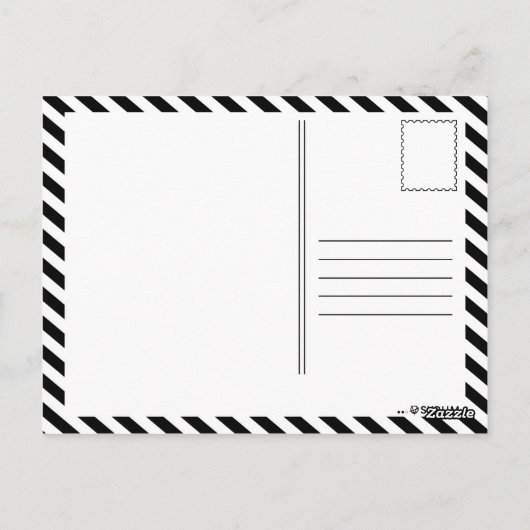 saxofonsilhouet : blauw vervagen briefkaart (Achterkant)