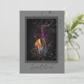 saxofonspons en Muzieknoten Kaart (Staand voorkant)