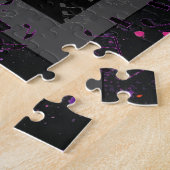 saxofonspons en Muzieknoten Legpuzzel (Zijkant)