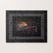 saxofonspons en Muzieknoten Legpuzzel (Horizontaal)