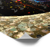 saxofonspons en Muzieknoten Poster (Hoek)