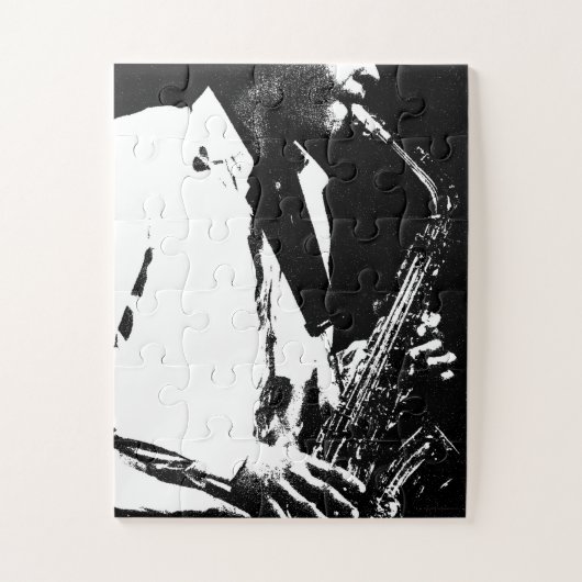 Saxofoon 11x14 30pc jpm legpuzzel (Verticaal)